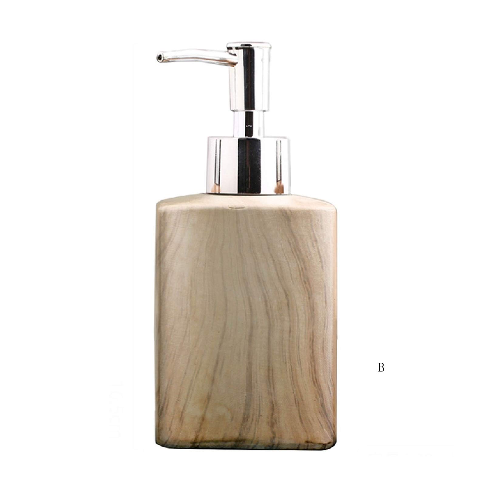 Dispenser di Sapone Liquido per Bagno, da appoggio, per Cucina o Ufficio, con Testina a Pompa in Acciaio Inox, Bello e Pratico (Ceramica) (Colore