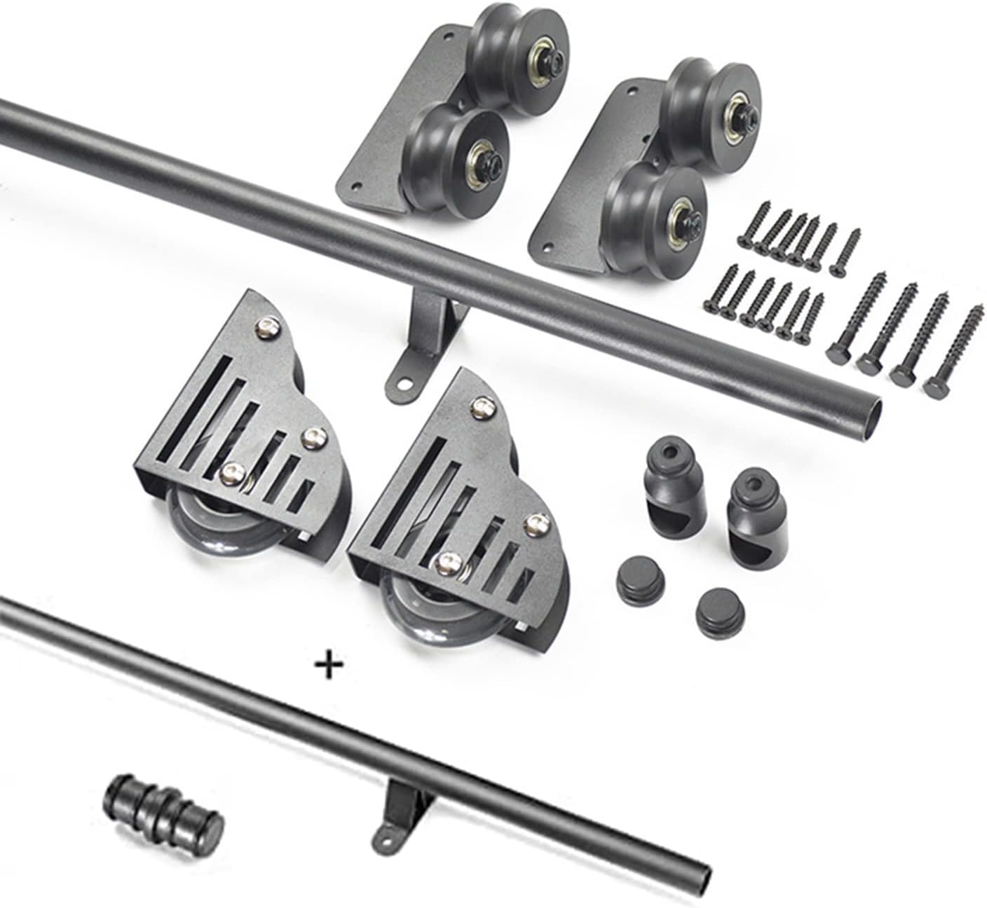 Rolling Ladder Sliding Track Hardware 3.3ft-20ft (No Ladder) Rolling Library Ladder Hardware Kit with Floor Roller Wheels for Home Loft Office (Size : 3.3ft/100cm Track Kit)