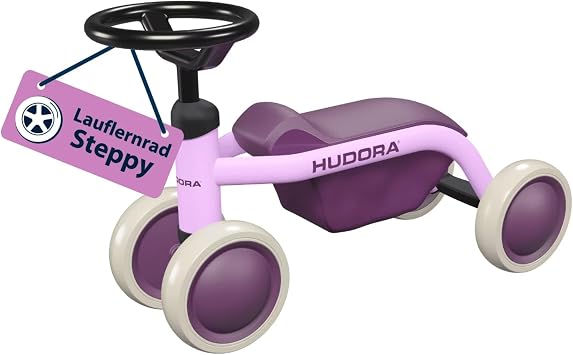 HUDORA Steppy Balance Bike from 1 Year - High Quality Childrens Balance Bike - Lightweight Walking Bike with High Tipping Stability - First Walking Toy for Children from 73-80 cm - Childrens Toy