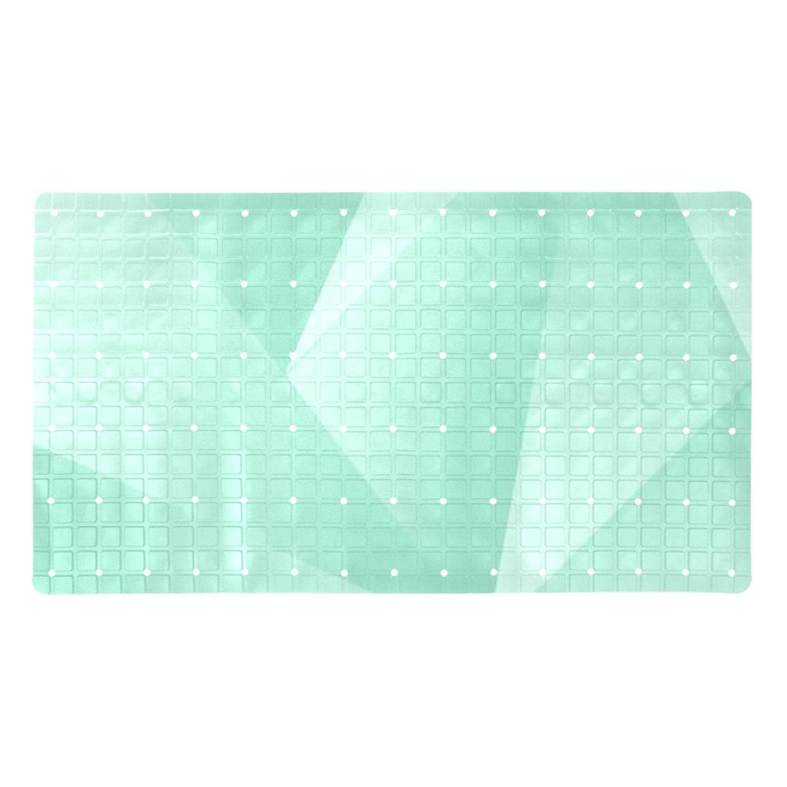 Tapis de salle de bain vert menthe antidérapant de 40 x 70 cm avec ventouses
