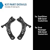 Vista 2 de TRQ Juego de brazos de control delanteros inferiores compatibles con Subaru Impreza 2017-2022