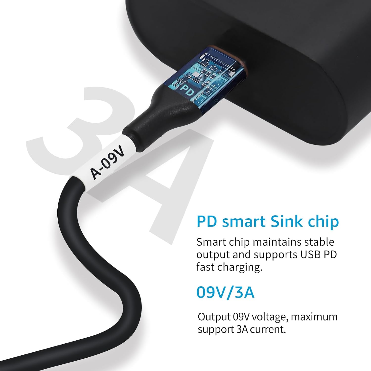DSD TECH MagicConn SH-CP09A USB Type C PD to DC Power Cable-9V image 3
