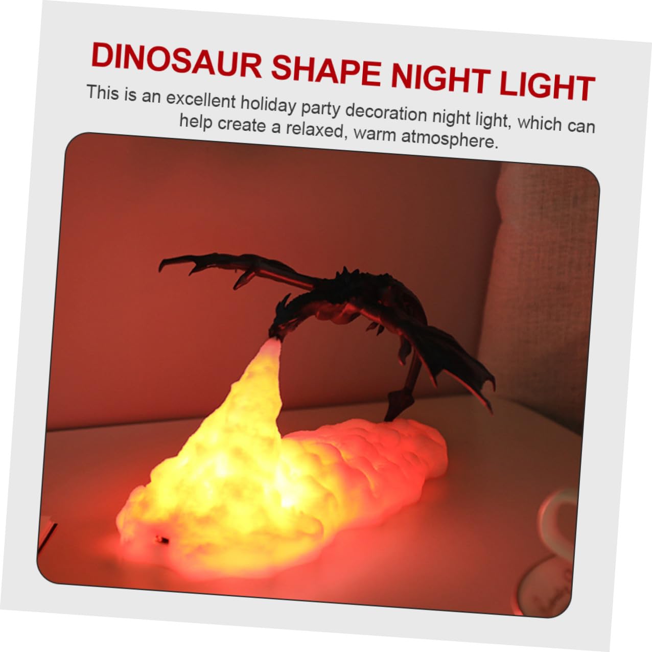 Lampe 3d Dragon Décorative Lumineuse, Veilleuse Tactile Usb, Pla