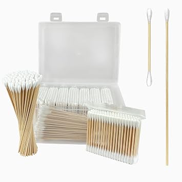 Organic Bamboo Cotton Swabs 1000ct - Standard & Long-Stemmed Bundle