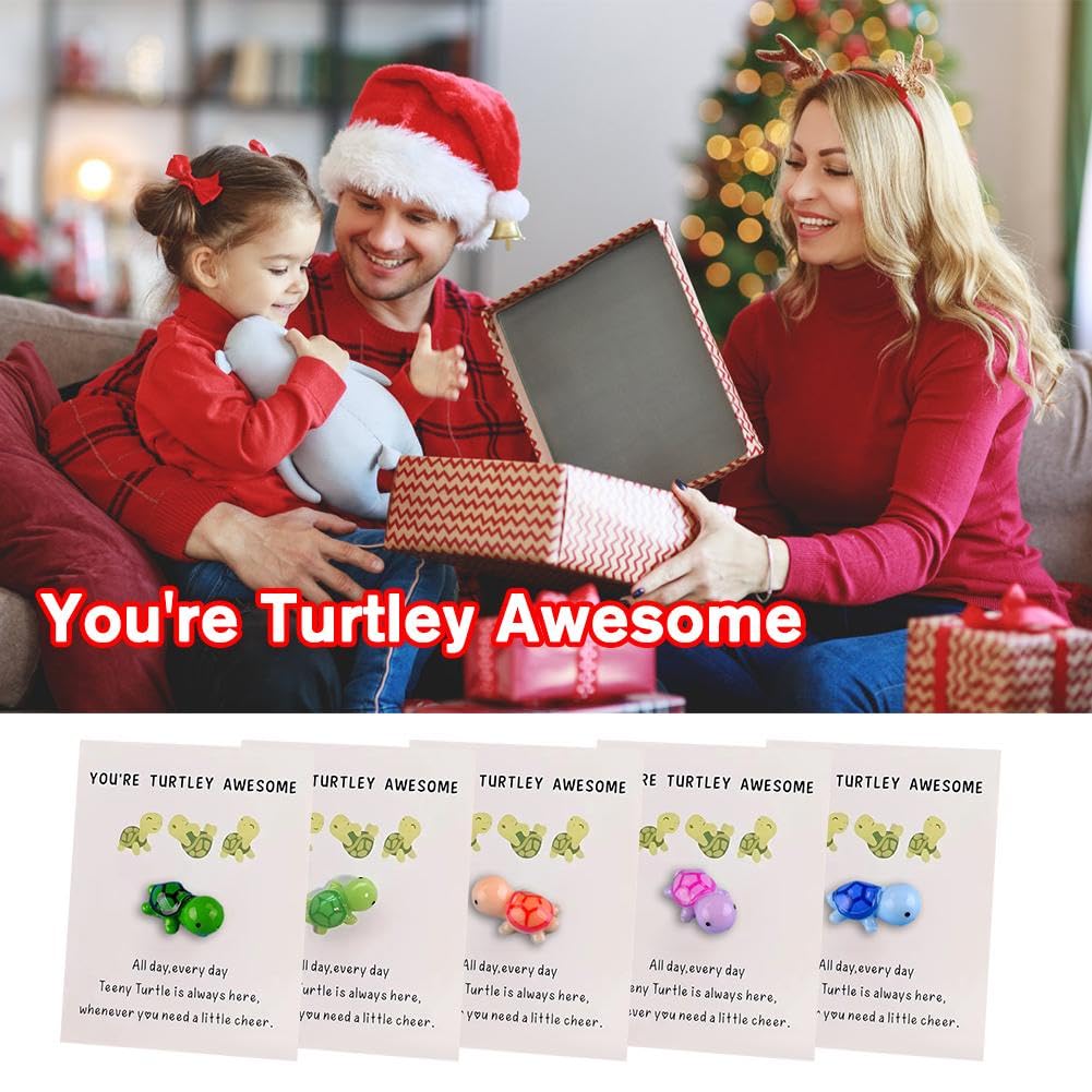 Mini Portafortuna Tascabile Turtley – Tartarughina In Miniatura Con Biglietto Di Ispirazione, Regalo Emozionale Per Amici E Familiari (Colore Viola) - 5