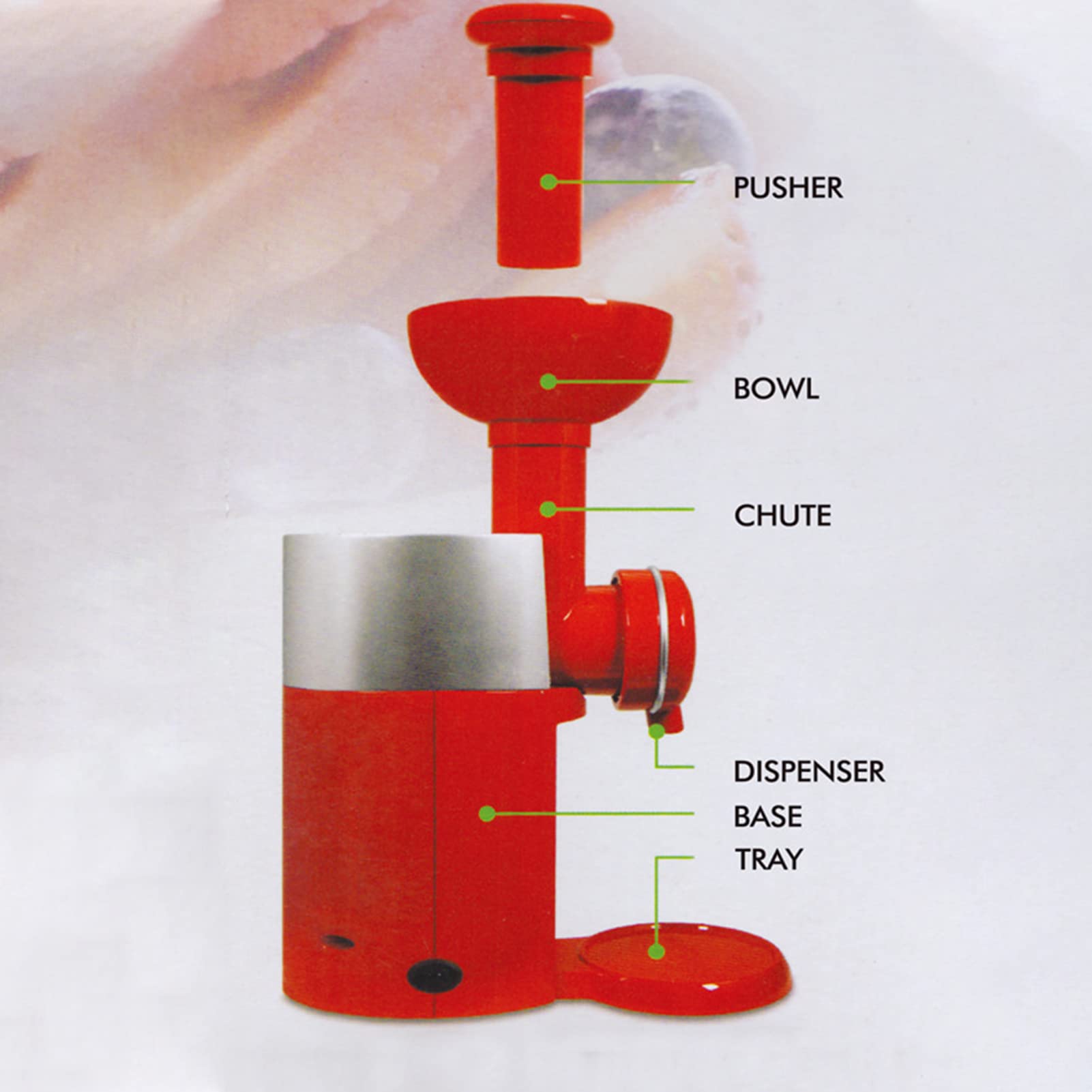 Heladera Para Fruta Congelada, Máquina Para Hacer Helados, DIY Sorbete Suave, Batido, Yogur Helado, Sin BPA, Sin Aditivos Ni Colorantes Artificiales, Para El Hogar, Fiestas Y Niños (Negro)