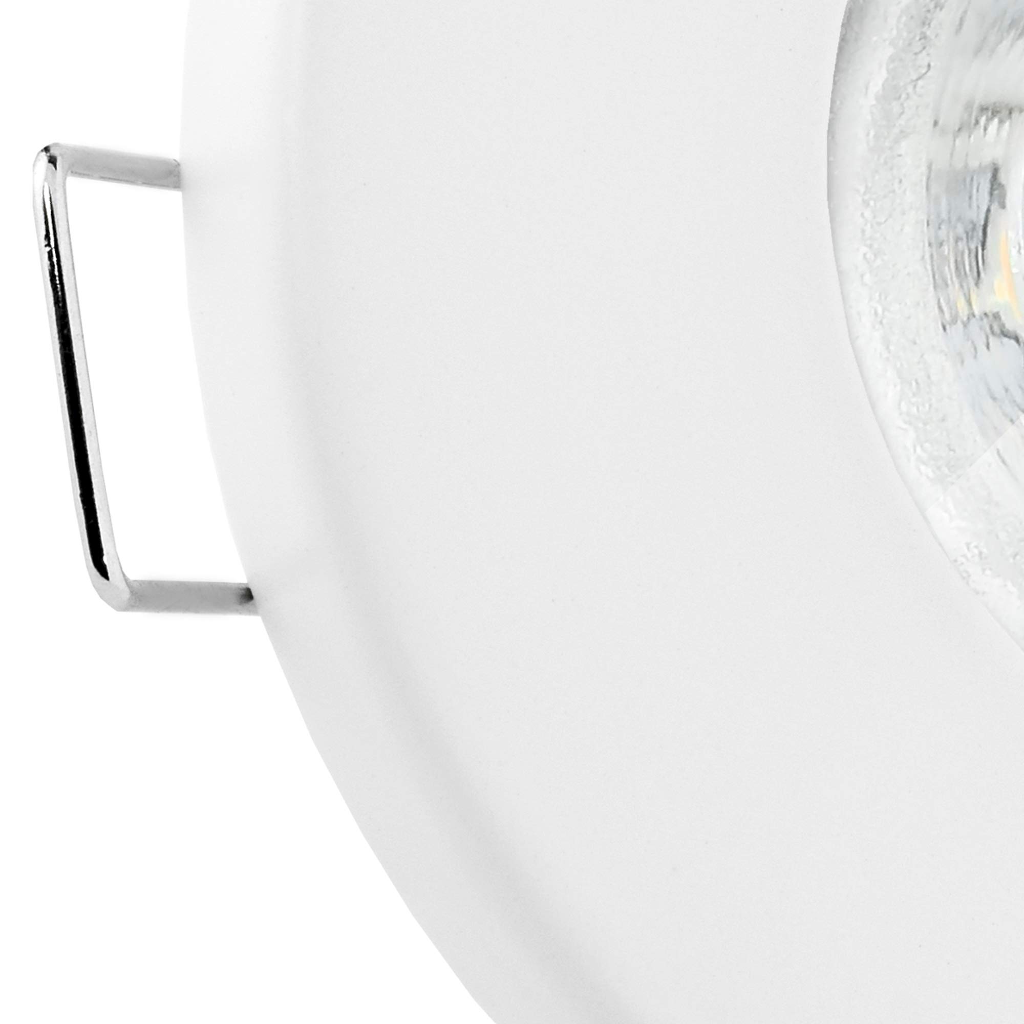 linovum 10x Einbaustrahler Set 3W flach IP65 weiß mit Wasserschutz für Bad, Dusche oder Außen mit GU10 LED Lampe neutralweiß