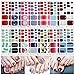 Produktbild Füße Nagelsticker,Nagelaufkleber,Nagelkunst Sticker Selbstklebende Maniküre Sticker Schöne Mode DIY Dekoration 14 Blatt (308pcs) Nagelsticker