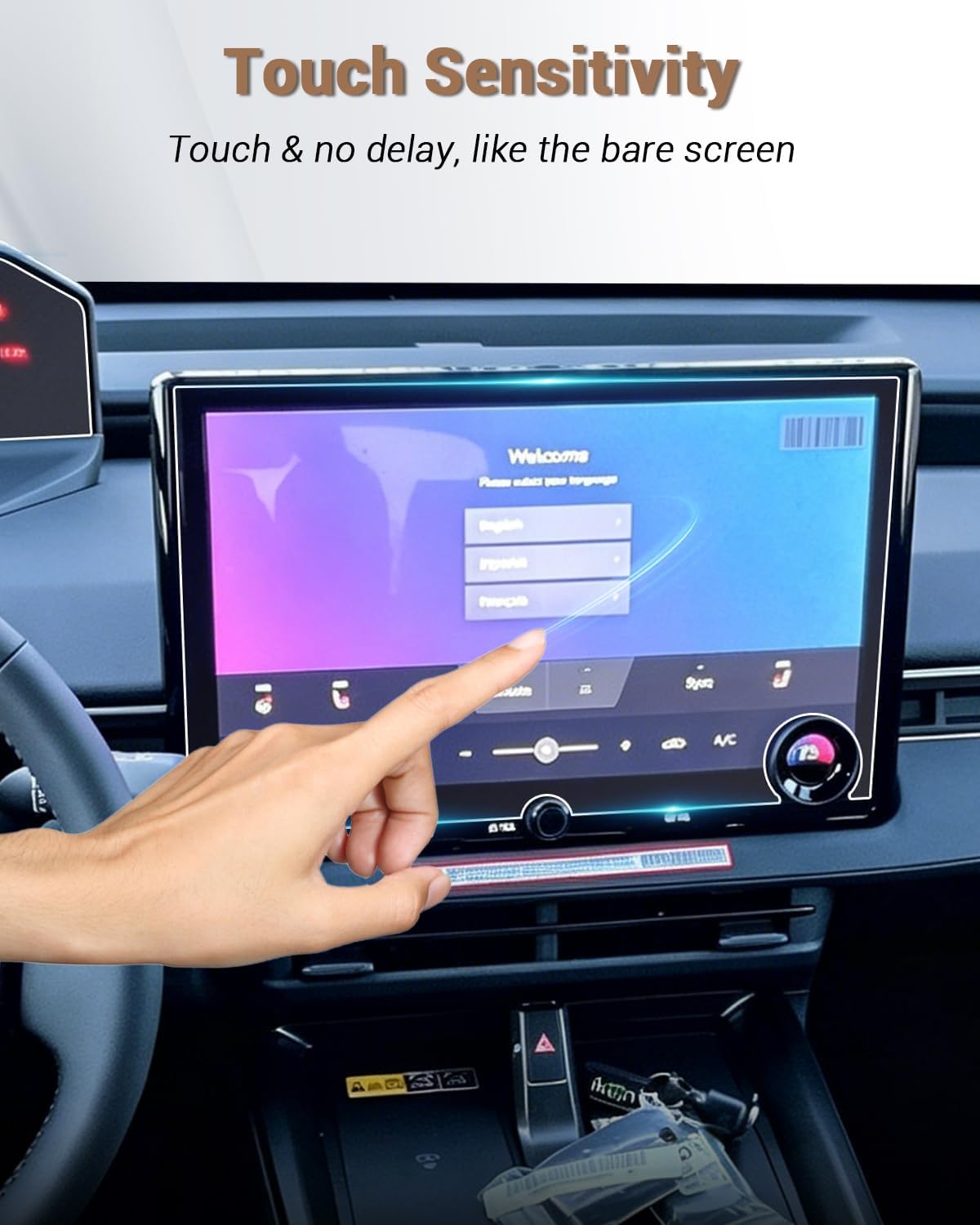 (2PCS) Anti Glare Matte Screen Toyota bZ Woodland 2026 Screen Protector for 2026 Toyota bZ Woodland (Base/Premium) 14'' Infotainment & 7'' Instrument Display Cover for (Base/Premium) 2026 Accessories