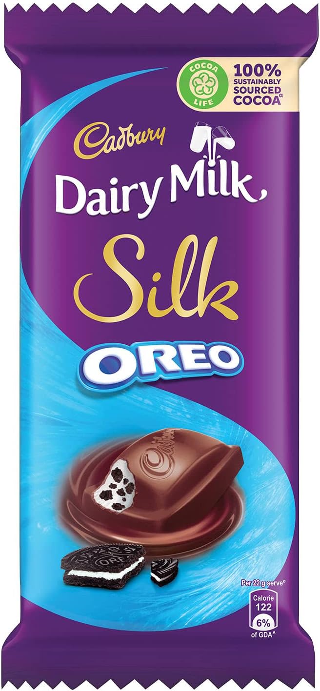 CadburyDairy Milk Silk Oreo Chocolate Bar, 130 g