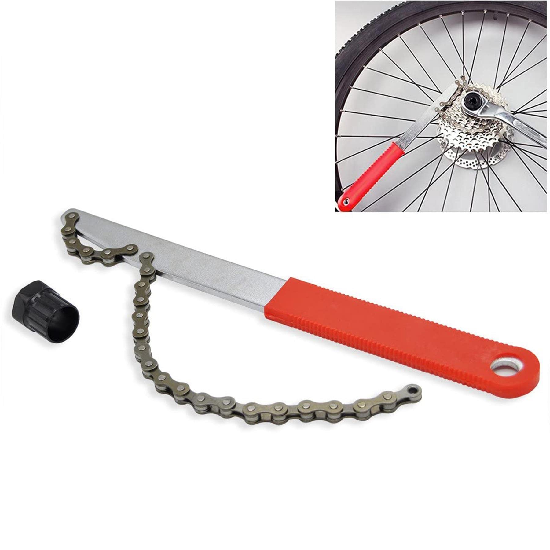 Laxzo ® Chain Whip Tool, Bike Chain Wheel Cassette Removal Bike Cycle Maintenance Repair Bicycle Flywheel Sprocket Remover Tool Pack