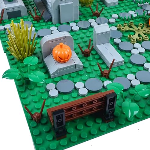 Miniatura 5 de Juego de mini ladrillos embrujados de Halloween, juego de cementerio, bloques de construcción, arquitectura, ladrillos de construcción, juego de