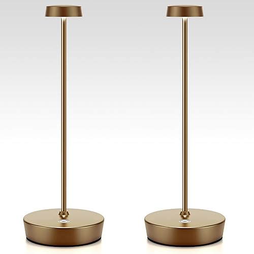 Lámpara de mesa recargable, inalámbrica, funciona con pilas, luz LED de 5000 mAh, brillo de 3 niveles, lámparas de escritorio portátiles, control