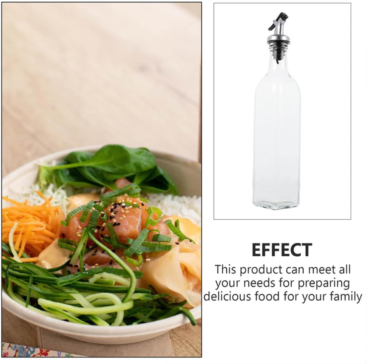 Automatic Opening Glass Oil Bottle 500ml Leak Proof Dispenser