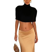 Women Cape Top Mock Neck Poncho Shawl Blouse Shirt Wedding Party