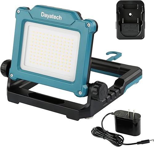 DAYATECH Luz de trabajo LED inalámbrica compatible con batería Makita de 18-20 V, base magnética para debajo del capó, 4000 lm 25 W brillo
