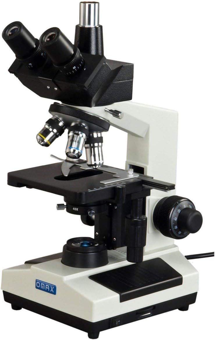 OMAX 40X-2500X Phase Contrast LED Trinocular Compound Microscope