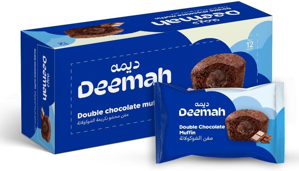 DEEMAH Double Chocolate Muffin 25Gr (Pack Of 16)