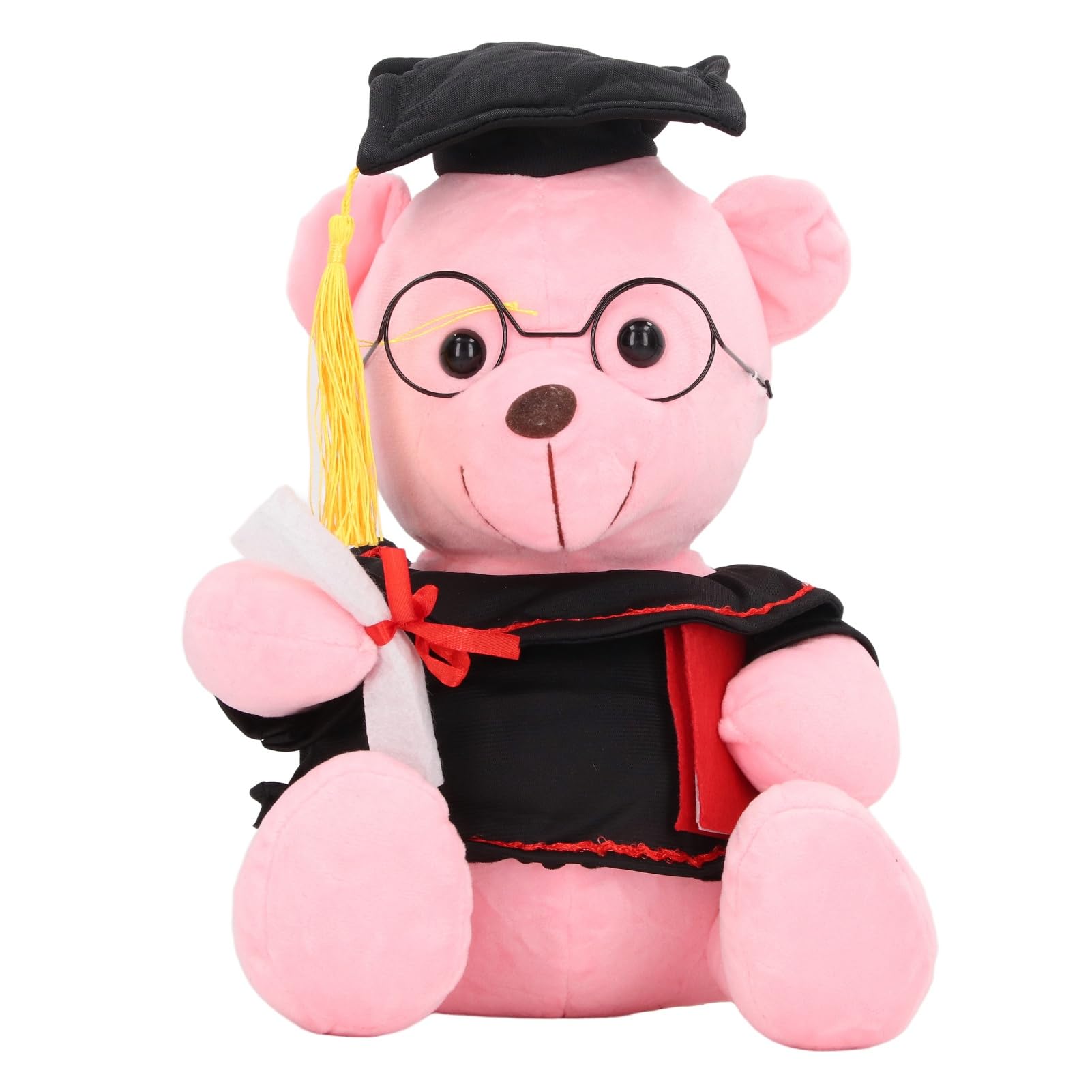 Muñeco de Peluche de Oso, Muñeco de Peluche de Animal Seguro, único, Cómodo y Lindo para Regalos de Graduación (Rosa)