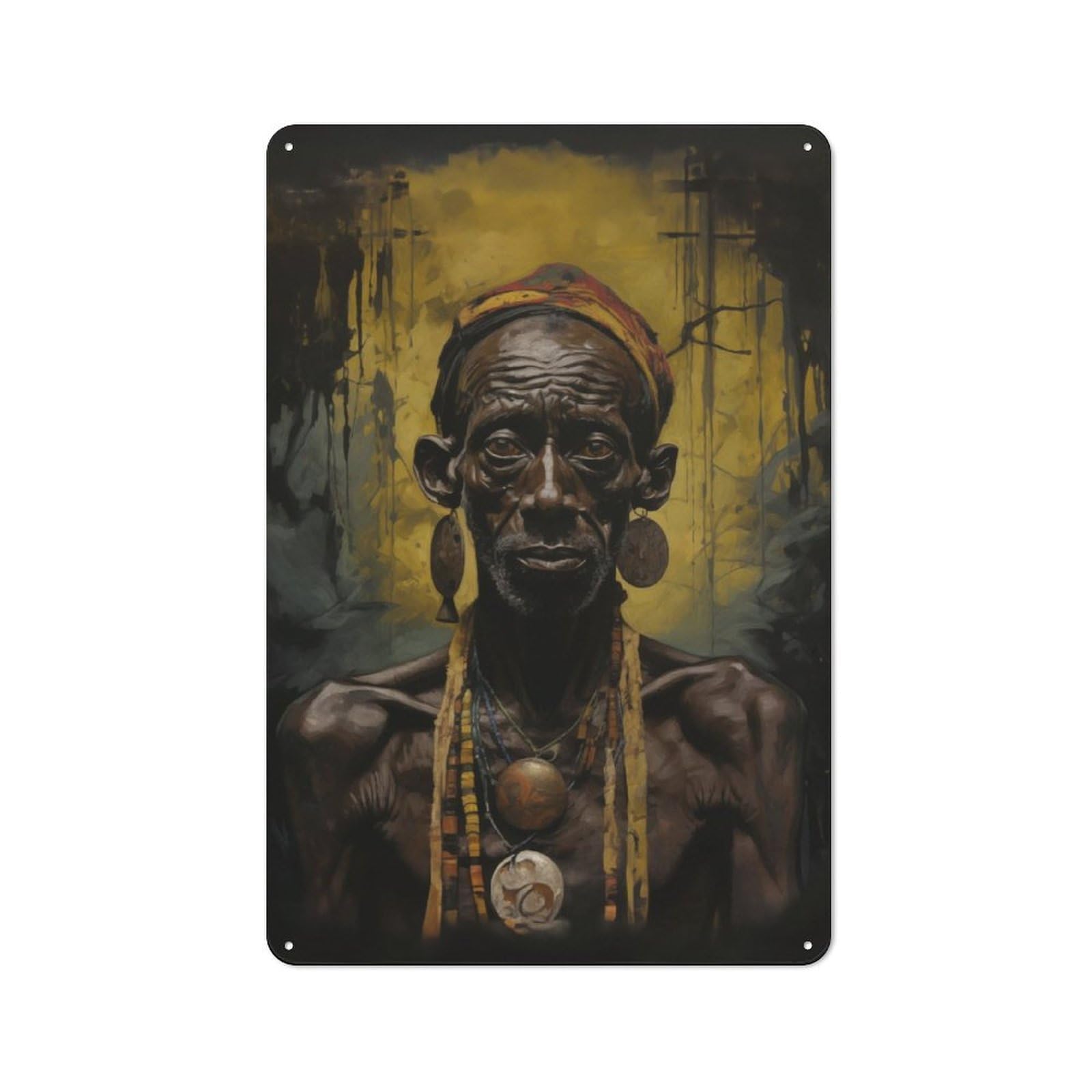Junmoney Africa Retro-Style Metal Sign 30X20cm For Studio Or Craft Room, Gift For Studio Decor Lovers During The Christmas Season
