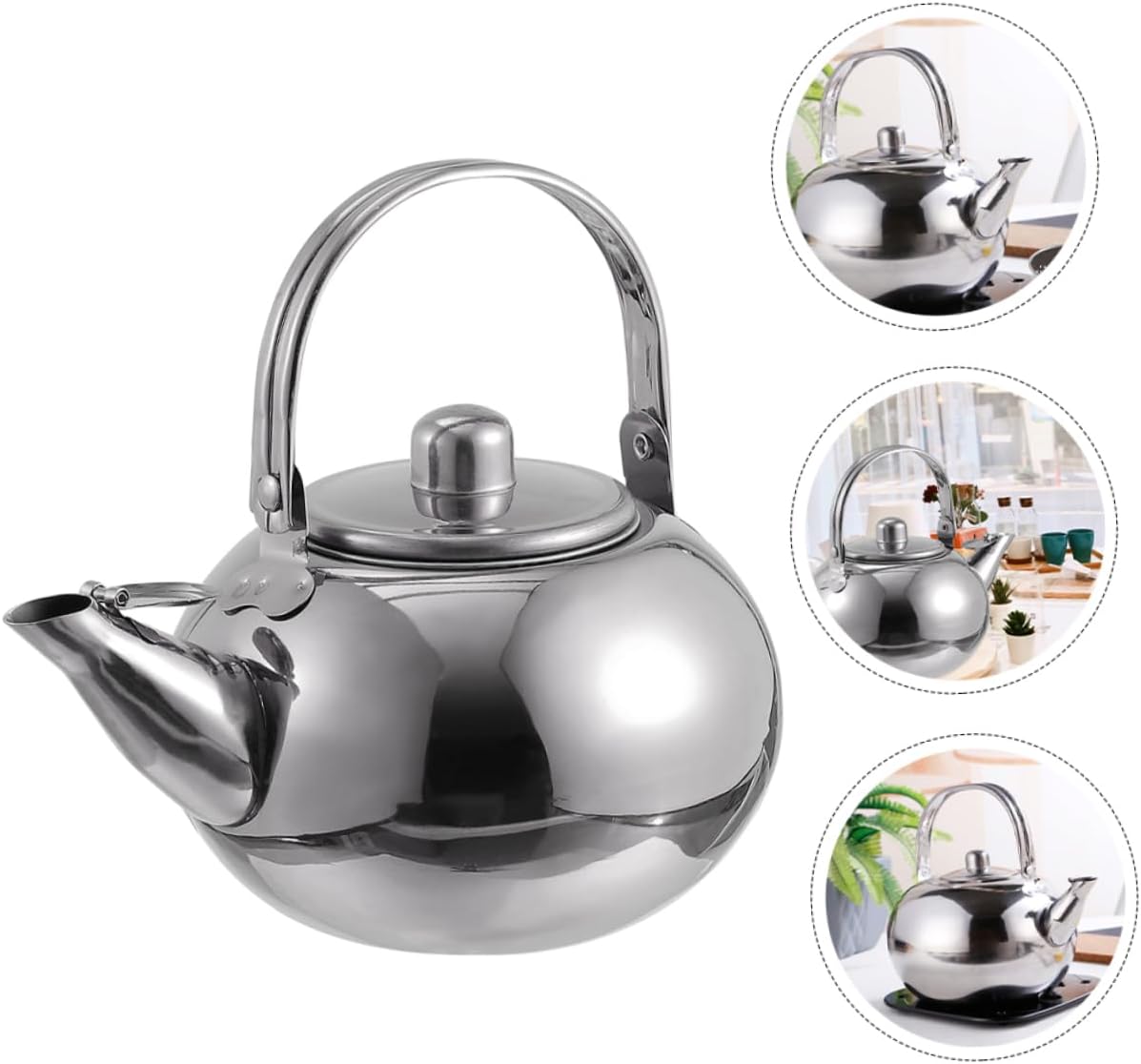 Stainless Steel Stovetop Kettle Ergonomic Handle 2.5L Capacity Wear-Resistant Design for Tea and Coffee Suitable for Home Kitchen Use