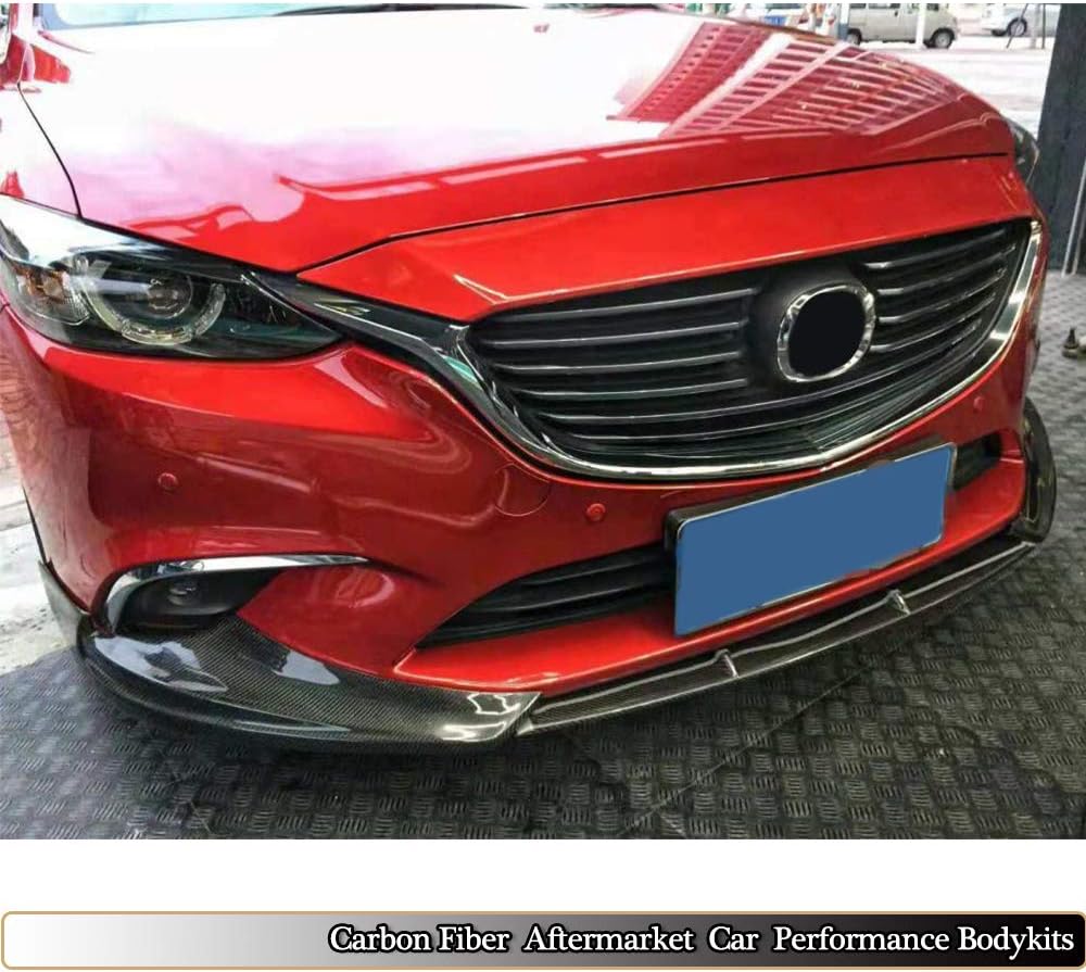 Front Bumper Lip fits Mazda 6 Atenza 2017 2018 2019 | Add-on Pure Carbon Fiber GT GX GS GS-L Touring Sedan Chin Spoiler Splitter Protector