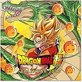 ▶ Merkmale : 12 schöne Bilder von Goku, Vegeta, Trunks und anderen Figuren von Dragon Ball. Die Größe beträgt geschlossen 30x30 cm und geöffnet 30x60 cm. Geöffnet ist geteilt in zwei Hälften, auf der oberen Hälfte befindet sich jeden Monat ein neues Motiv und auf der untere Hälfte befindet sich das Monatskalendarium, wo gibt es ein Kästchen für jeden Tag dieses Monats. Der Wandkalender ist auf Sechs-Sprache: Deutsch, Englisch, Spanisch, Französisch, Portugiesisch und Italienisch