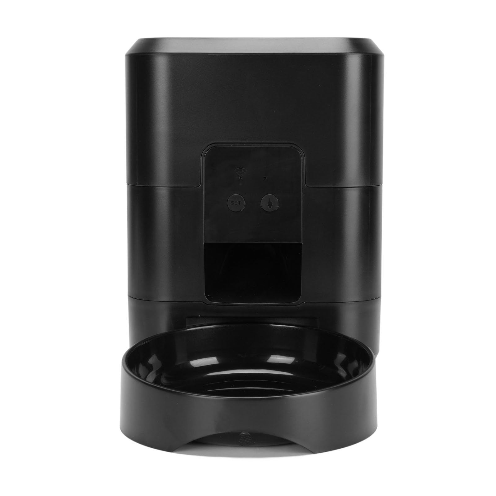 Qcwwy Alimentatore Automatico per Animali Domestici Dispenser Intelligente di Cibo per Cani Gatti con Controllo App WiFi Controllo Porzioni Temporizzato per Animali di Piccola Taglia (BLACK)