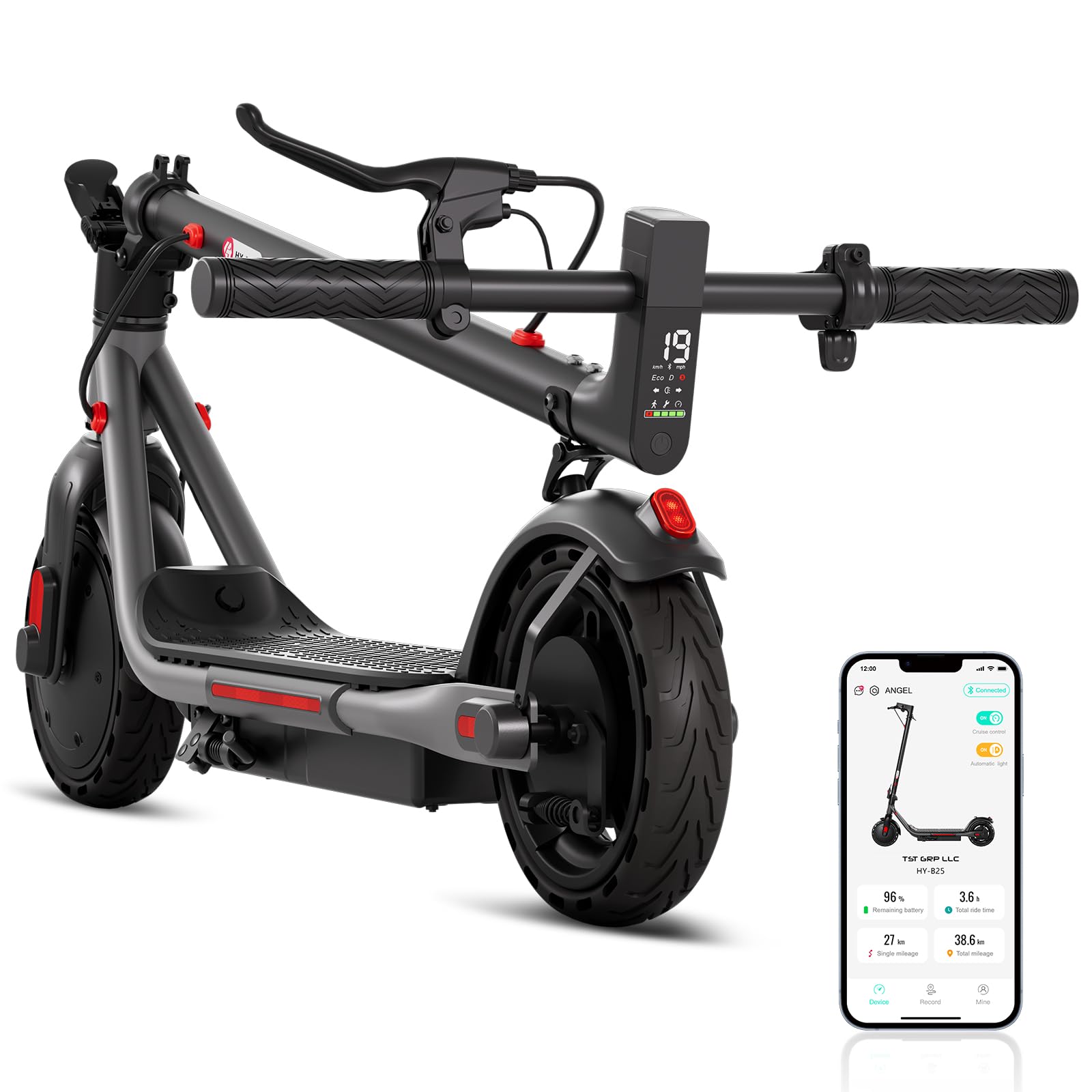 TST Electric Scooter 500W 700W Peak Motor 15 30 Miles Range 18 23 Mph Foldable E-Scooter with App