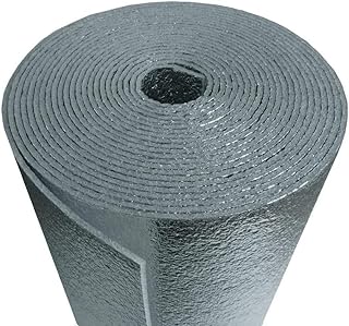 US Energy Products R-8 HVAC Duct Wrap Insulation Reflective Double Sided Foam Core (Class 1-A ASTM FIRE Rated) (AD5 1/4INCH Thick) 4FT X 50FT (200SQFT)