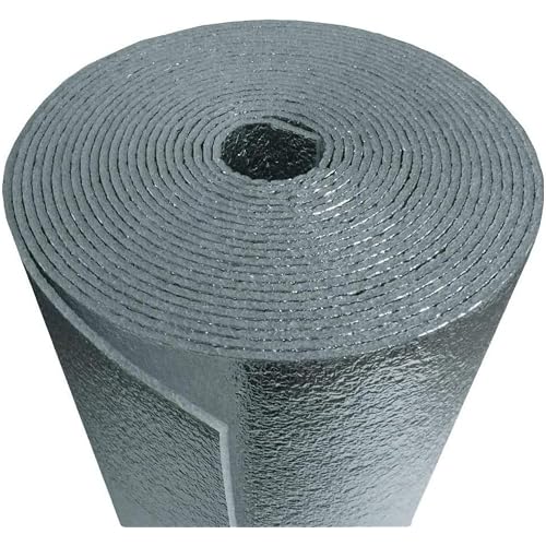 US Energy Products R-8 HVAC Duct Wrap Insulation Reflective Double Sided Foam Core (Class 1-A ASTM FIRE Rated) (AD5 1/4INCH Thick) 4FT X 50FT (200SQFT)