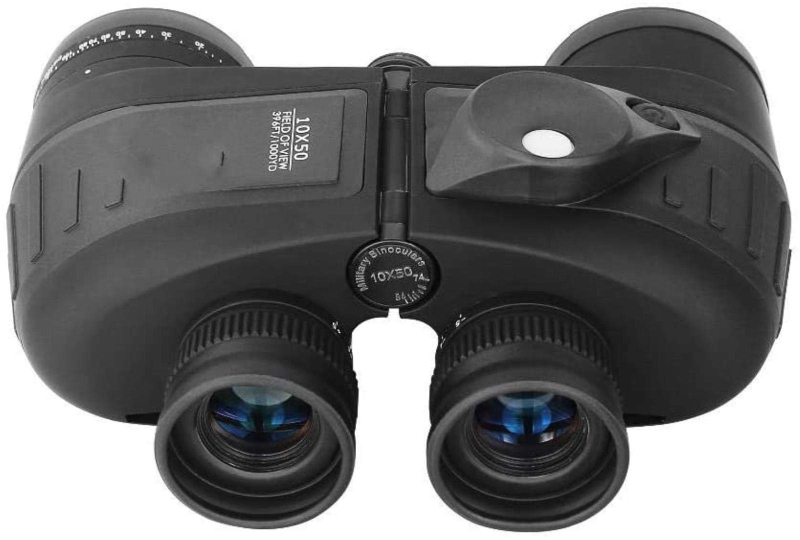 Telescopio portátil Binoculares Alta Potencia Binoculares 10X50 Telescopio Impermeable con telémetro Brújula Lente Prisma Bak4 Observación Aves para Adultos A para Interior/Exterior