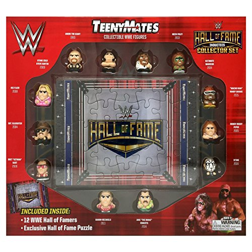 WWE Teeny Mates Hall Of Fame Collector Set 12 Famers + Puzzle Exclusive