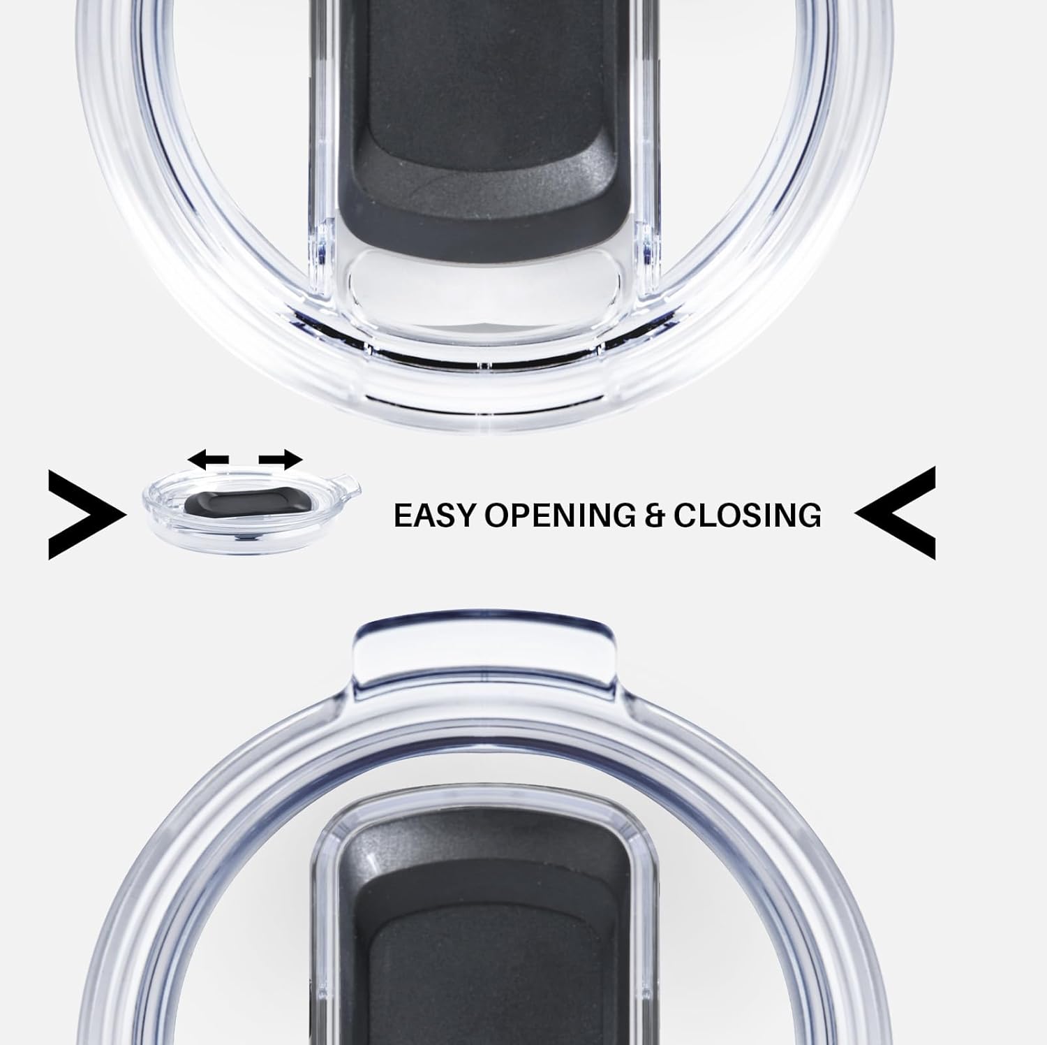 16 oz Stainless Steel Coffee Mug Cup with Handle, 16 oz Double Wall Vacuum Insulated Travel Mug Tumbler With Clear Slider Lid, Insulated Camping Tea Flask for Hot & Cold Drinks (Navy Blue) - Image 5