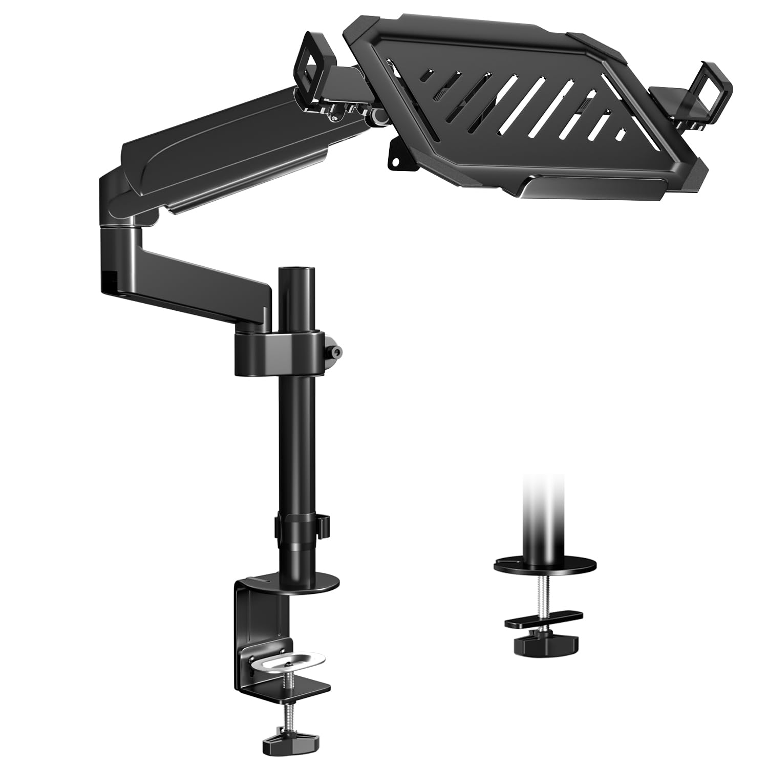 PUTORSEN Bras pour Moniteur avec Support pour Ordinateur Portable pour écran LCD LED 17-32 Pouces, réglage en Hauteur 55,5 cm