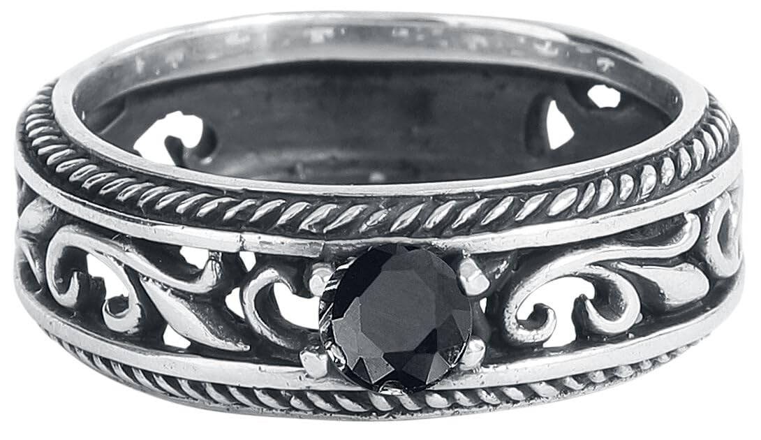 etNox Princess Donna Anello nero/argento argento 925
