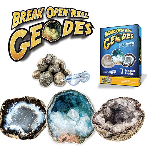 Discover with Dr. Cool Explorer Geode Kit - Break 7 Geodes from 2-3 Different Mines!