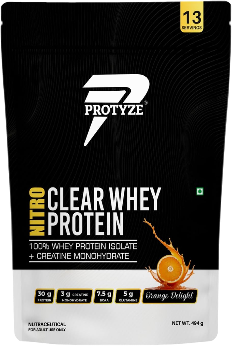 - Nitro Clear Whey Protein with 30g Protein, 3g Creatine Monohydrate, Supports Muscle Growth, Boost Strength, Enhance Endurance, Increase Athletic Performance (13 serving, Orange Delight)