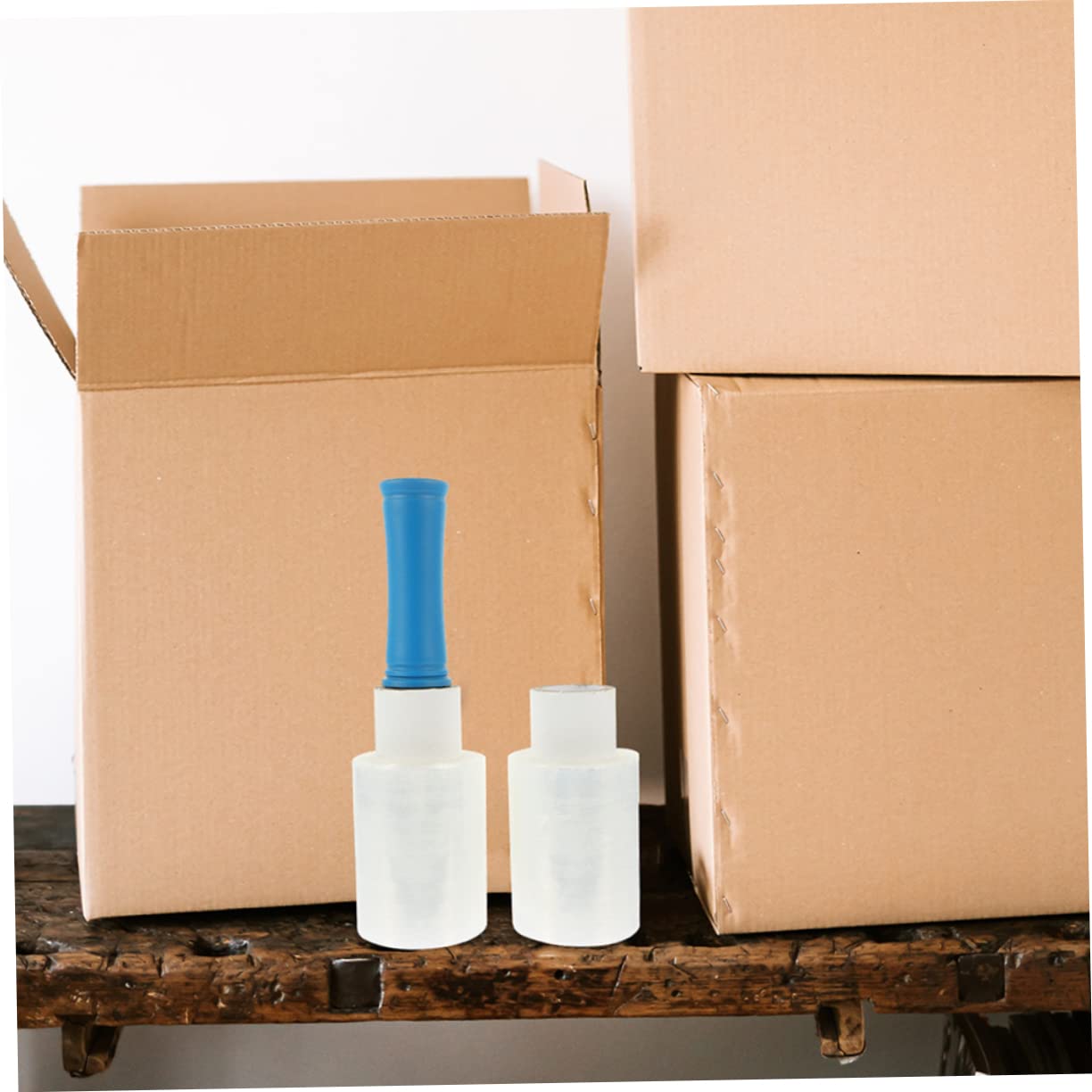 SHINEOFI Membrana De Manija Film Estirable Industrial De Film Retráctil Autoadhesivo Transparente Para Mudanzas De Estirable Para Cajas y Objetos