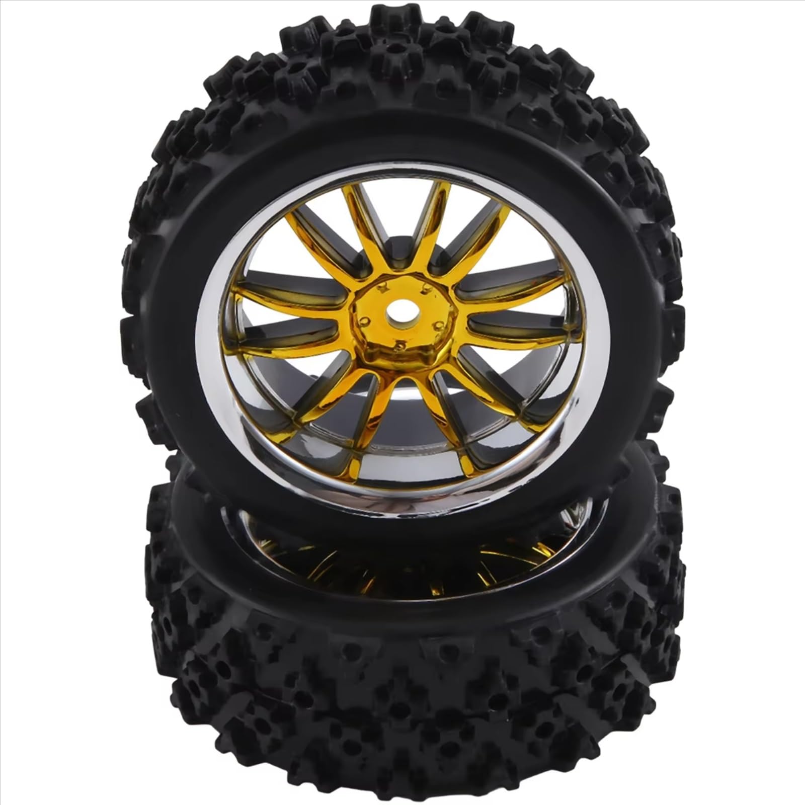 Compatibile Con 1/10 RC Accessori Per L'aggiornamento Dell'auto 4 Pezzi Cerchi Esagonali Da 12 Mm E Pneumatici In Gomma 2,59 Pollici RC Modelli Pezzi