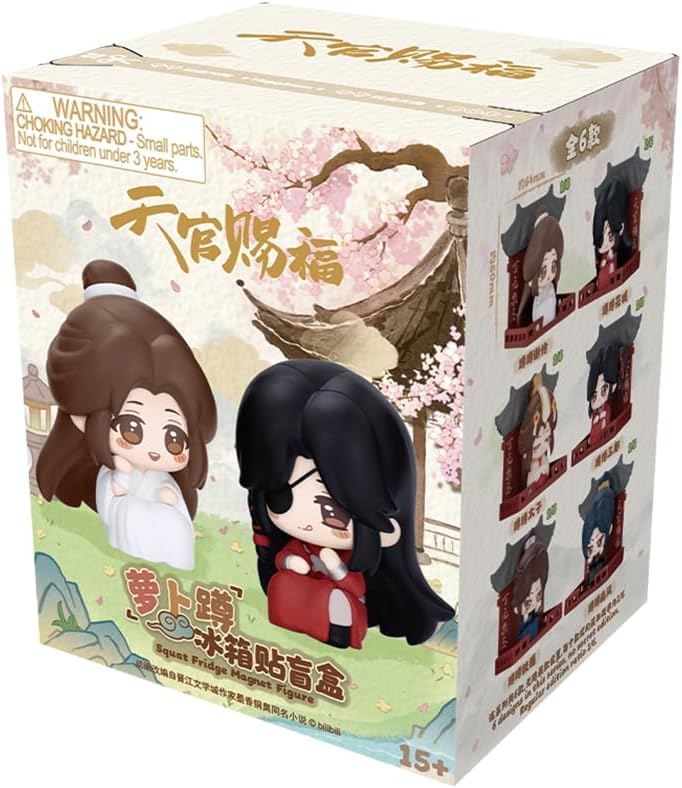 Heaven Official Blessing Blind Box Fridge Magnet Hua Cheng Xie Lian Chibi Anime Figure Refrigerator Magnet (Single (Random))