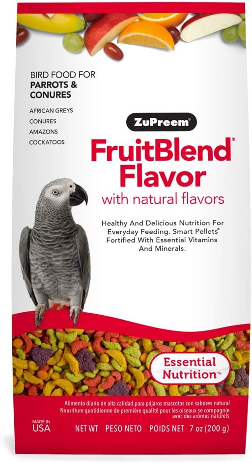Fruitblend Flavor With Dry Natural Flavors Avian Diets Medium & Large Adult Bird Food 200-Gm