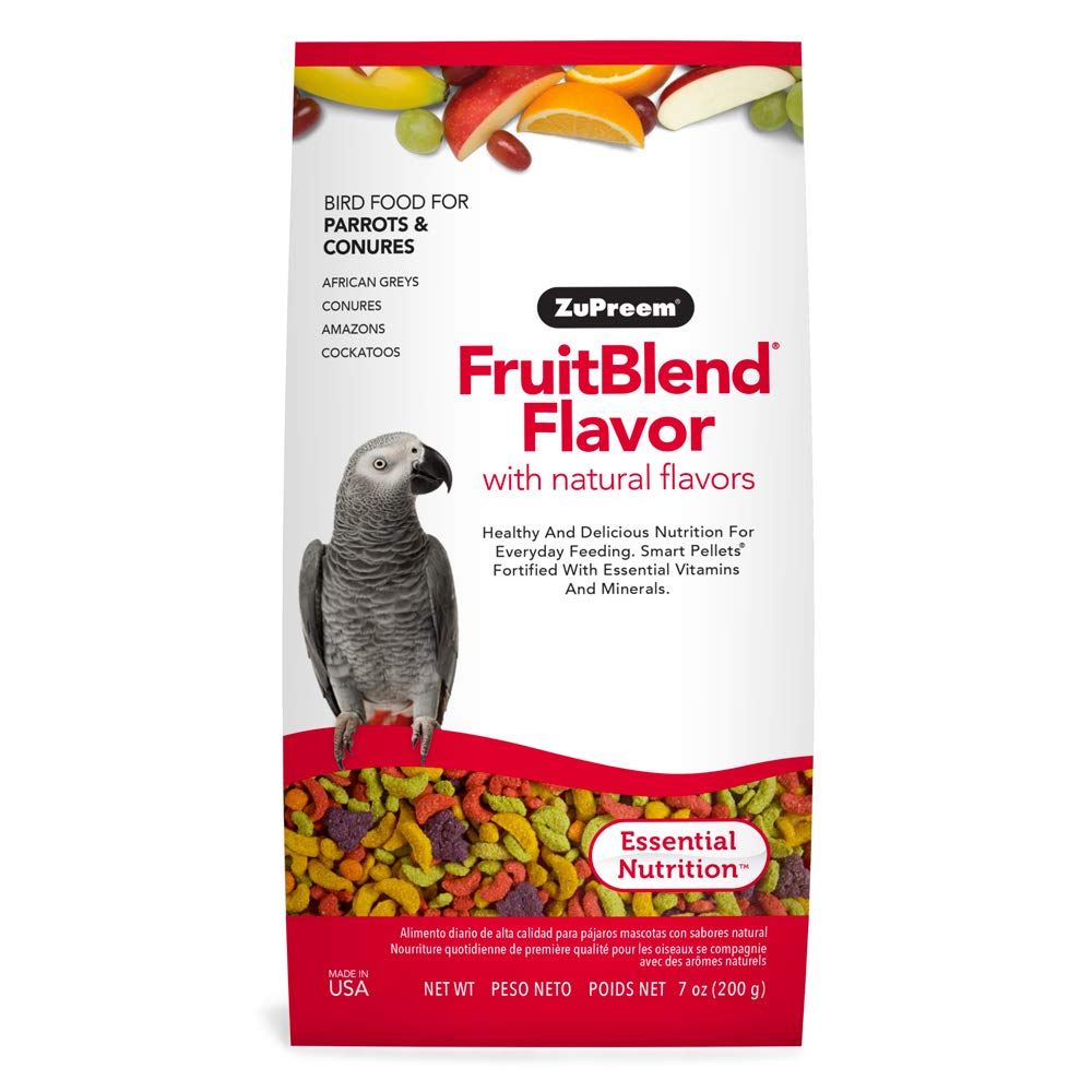 ZuPreemFruitblend Flavor With Dry Natural Flavors Avian Diets Medium & Large Adult Bird Food 200-Gm