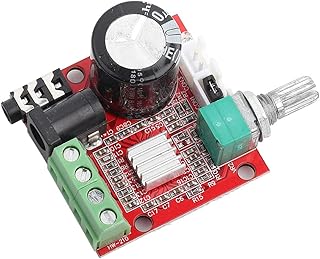 Mini Amplifier Board, PAM8610 DC 8V-12V Amplifier Board Audio Amplifier Board Mini Stereo Audio Volume Potentiometer, Audio Component Amplifiers