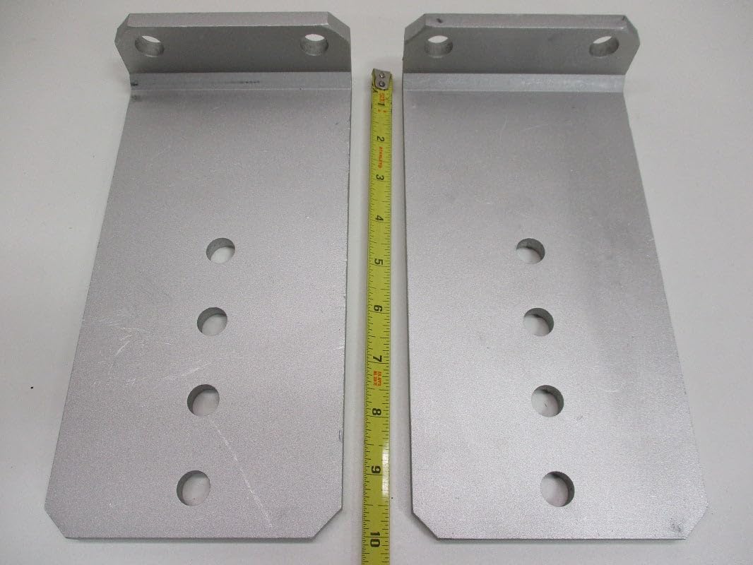 CTW Vertical Pontoon Boat Trailer Bunk Bolster L Brackets, 5" by 10" Aluminum, 2 Pack, for Trailer Boat