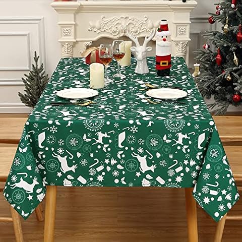 LuxFocus Mantel de Navidad de 132 x 178 cm, color verde Cover