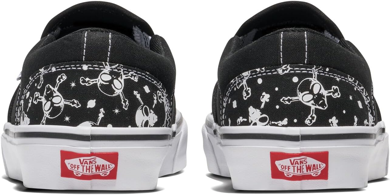 Vans Men's Asher Slip-on Shoes, Alien Skull Black/White, 11 - Image 3
