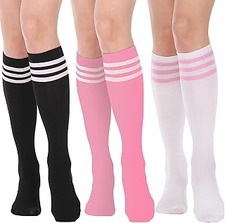 Calcetines Hasta la Rodilla para Mujer, Calcetines Hasta Rodilla Altos de Calctines Altos de Punto Sólido Casuales Calcetines de Botas