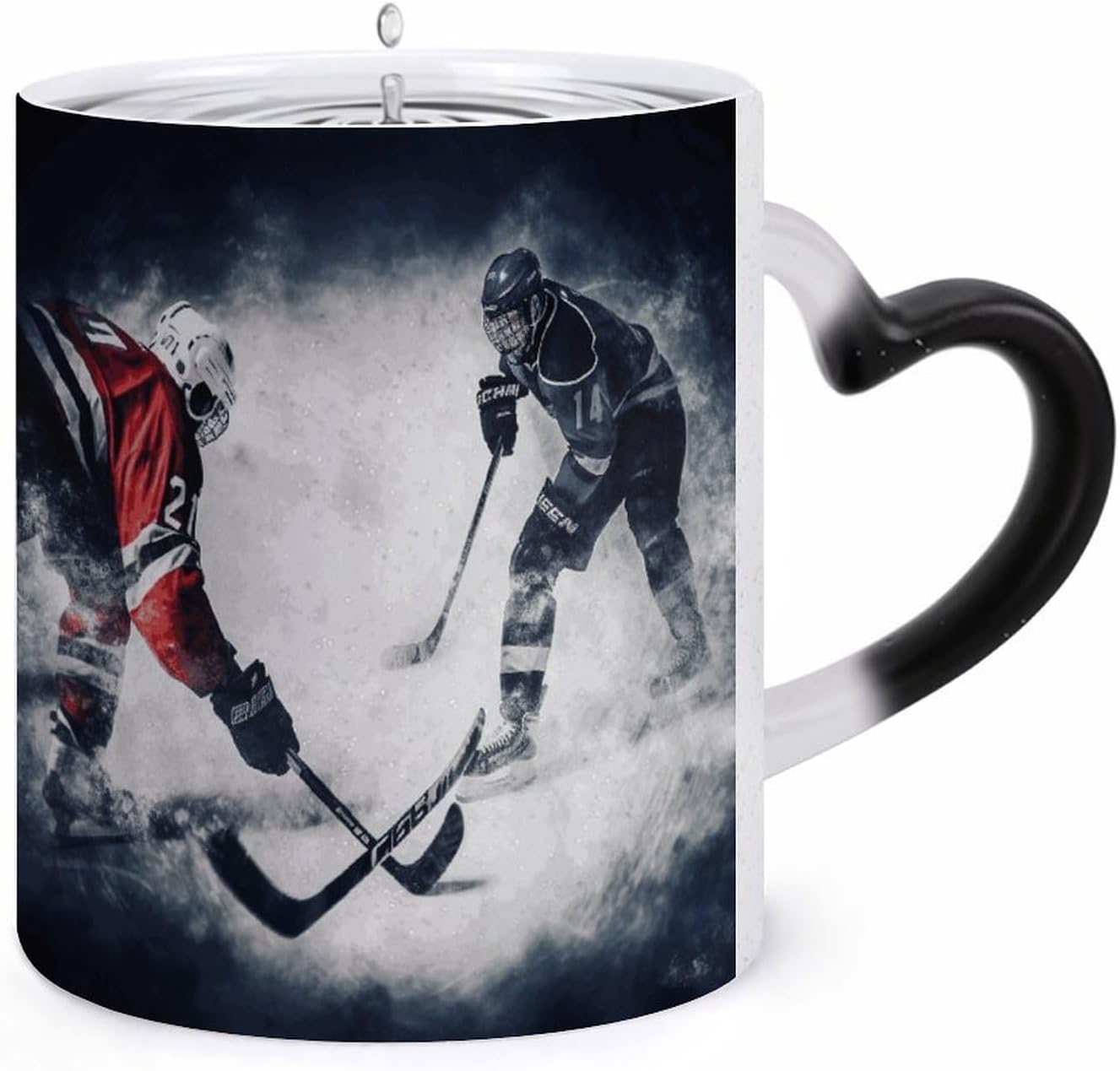 Color Changing Mug, Novelty Coffee Magic Cup, Ice Hockey Art