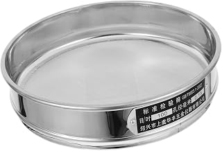 Stainless Steel Sieve Pan with Fine Mesh Flour Sifter and Soil Screening Tool for Garden Testing and Lab Sample Separation